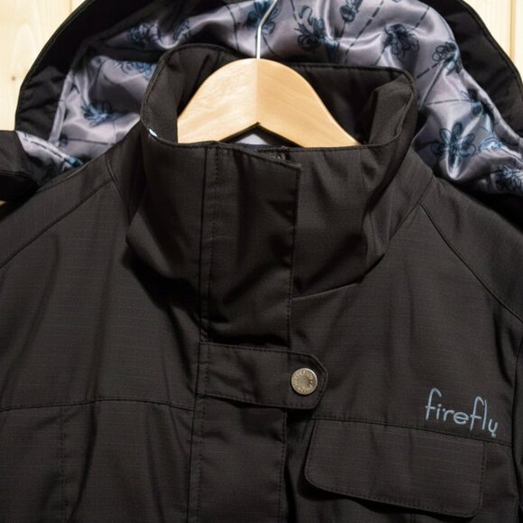 🧥 NWT Womens Black FIREFLY Long Winter Parka Jacket, Ski Insulated Coat Sz. (M) - Picture 3 of 13